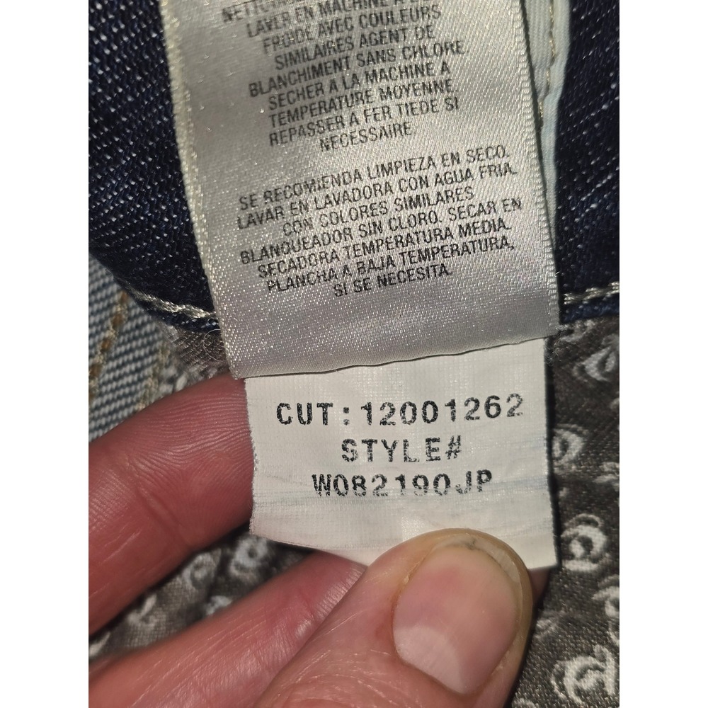 Y2k Taverniti So Jeans Janis 18 Bootcut Dark Wash Distressed Denim Womens 26 - Picture 9 of 9